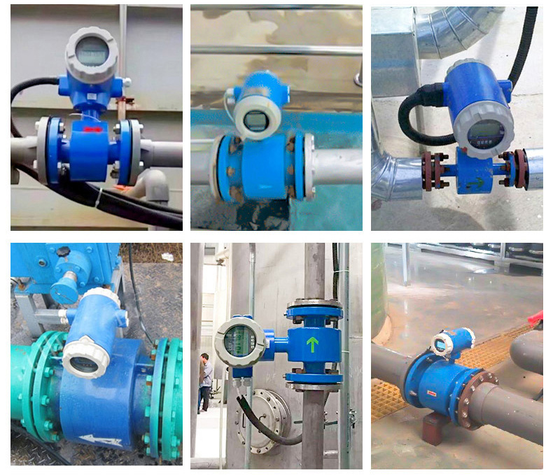 電池供電電磁流量計現場安裝使用圖